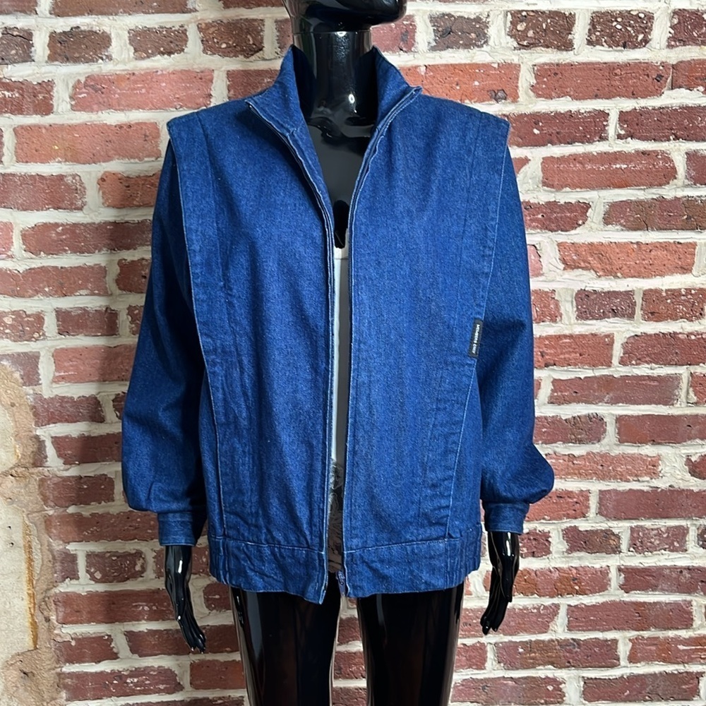 Vintage 1980s Members Only Jacket with Flanges in Dark Denim Size S - Picture 4 of 9